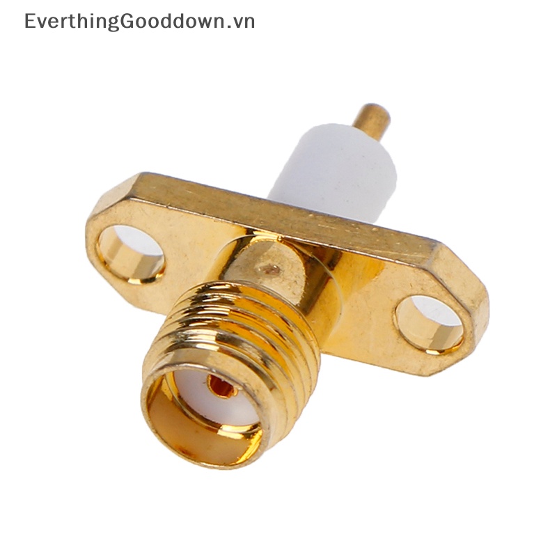 Everthinggooddown SMA Ổ Cắm Cái PTFE w / 2 Lỗ Kết Nối RF