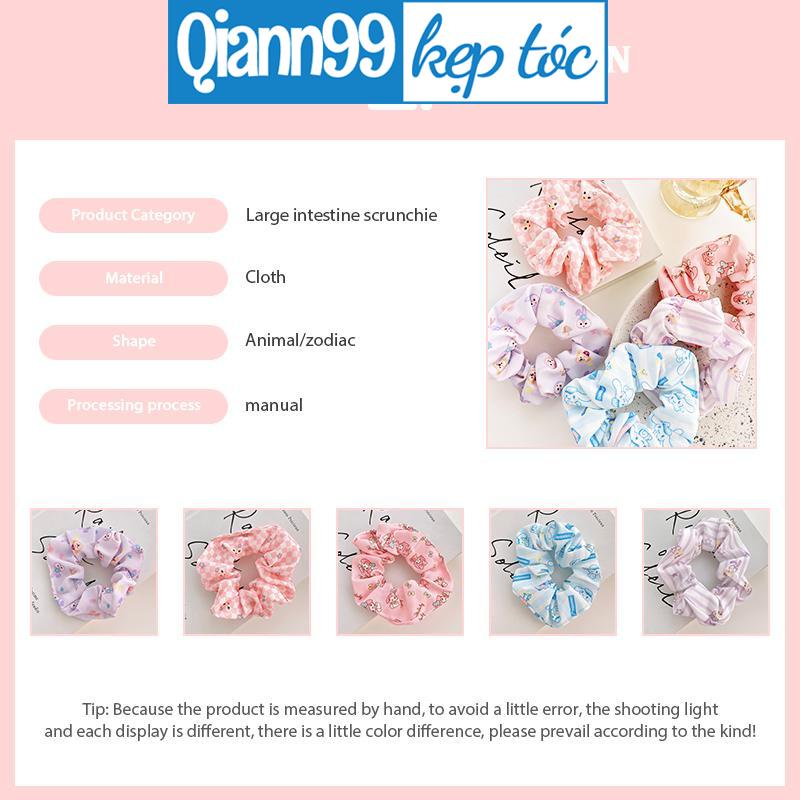 ❤️Dây Buộc Tóc Cao Su Bọc Vải Lông Hình Búp Bê Sanrio Kuromi Dễ Thương Thời Trang Thu Đông