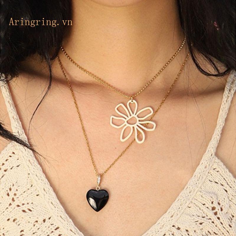 Vòng cổ Mặt Hoa Phong Cách Hip Hop Thời Trang Cho Nữ