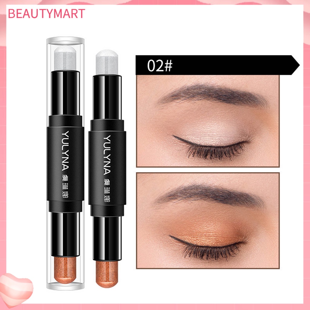 Phấn Mắt Dạng Thỏi Thiết Kế Hai Đầu Màu Gradient Lấp Lánh Chống Thấm Nước beautymart