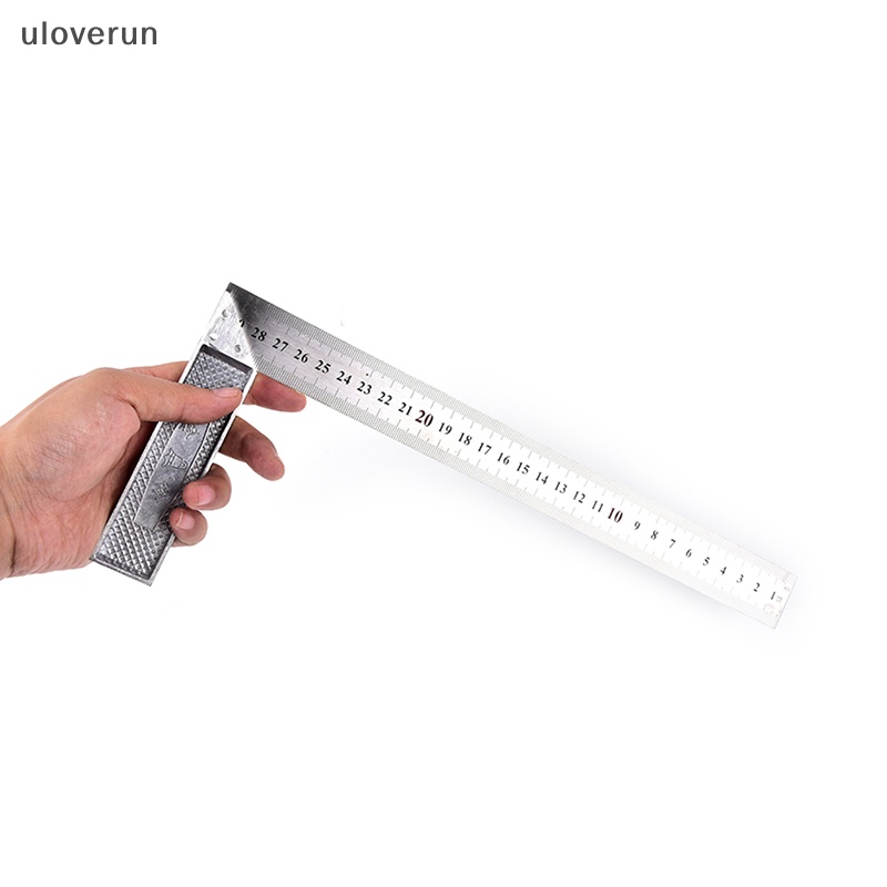 1 Thước Đo Góc 90 Độ Bằng Thép Không Gỉ 15x30cm