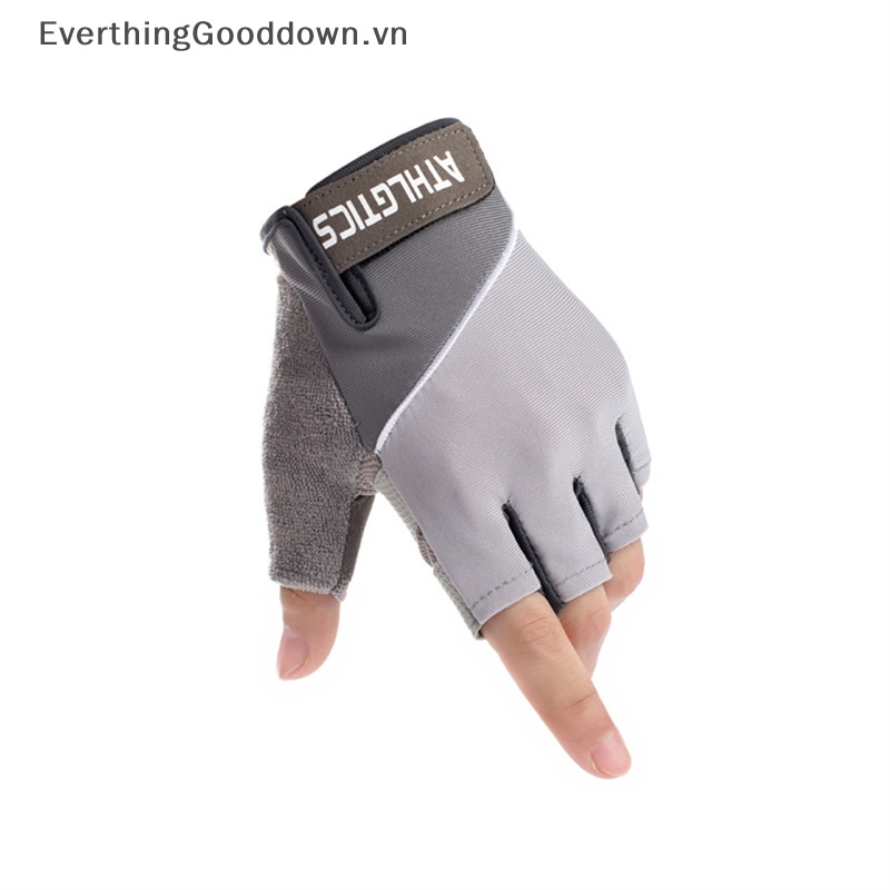 1 Đôi Găng Tay Thể Thao Nửa Ngón Chống Trượt Thoáng Khí Cho Nam Nữ