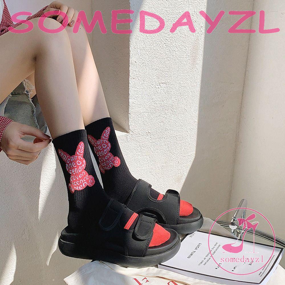 Vớ Cổ Cao Họa Tiết Sọc Caro / Cà Rốt / Ca Rô Thời Trang Thu Đông Xinh Xắn Cho Nữ