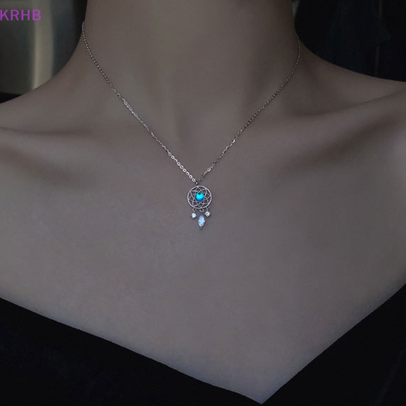 Vòng cổ Mặt Dreamcatcher Đính Đá Mặt Trăng Thời Trang Cho Nữ Mới