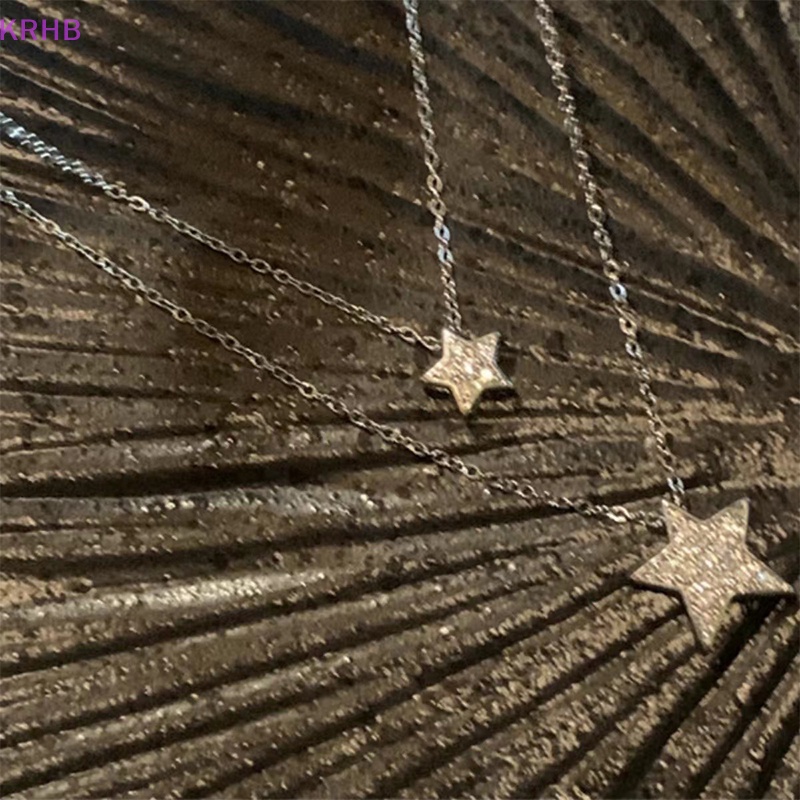 Vòng cổ Hai Lớp Mặt Hình Ngôi Sao Đính Đá Thời Trang Dành Cho Nữ Mới