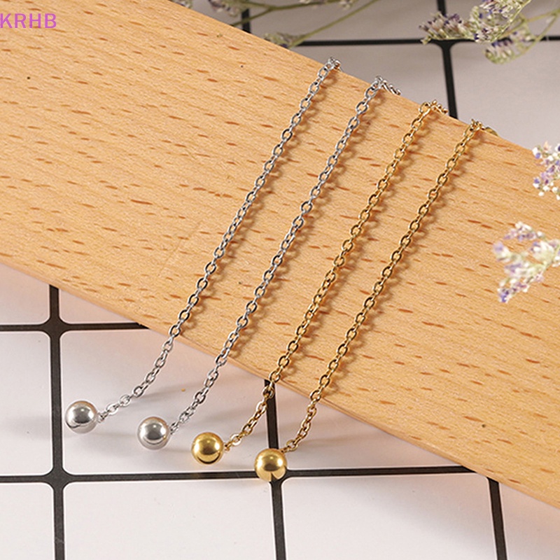 1 Cặp Khuyên Tai Dây Thép Titan Đơn Giản Cho Nữ Mới