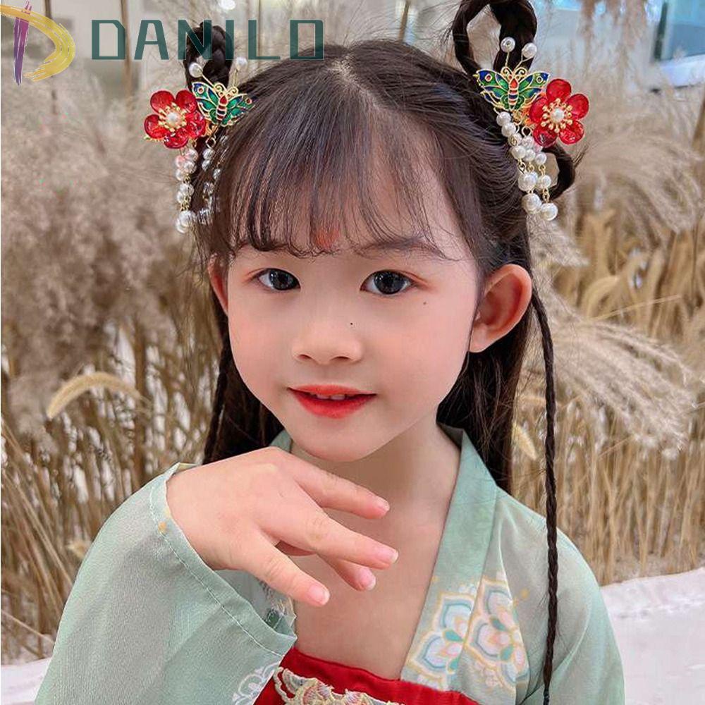 Kẹp Tóc Hình Bướm / Hoa / Tuần Lộc Bằng Hợp Kim Dễ Thương Cho Bé Gái