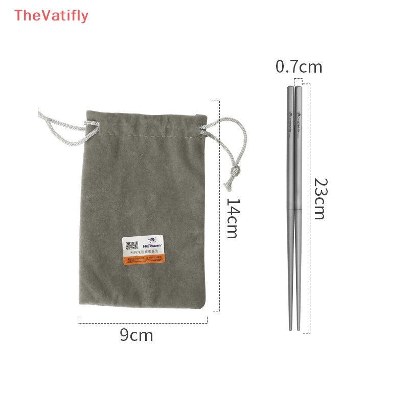 [Thevalifly] Dụng Cụ Ăn Uống Bằng Titan Gấp Được Di Động Cho Nhà Bếp Cắm Trại Ngoài Trời