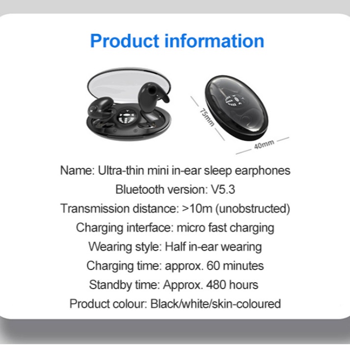 Tai Nghe Nhét Tai Bluetooth Siêu Mỏng Chất Lượng Cao