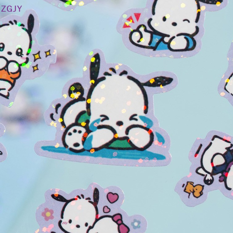 Set 5 Sticker Hình Sanrio Hello Kitty Kuromi Pachacco Goo Dễ Thương Dùng Để Trang Trí Sổ Tay / Nhật Ký Mới