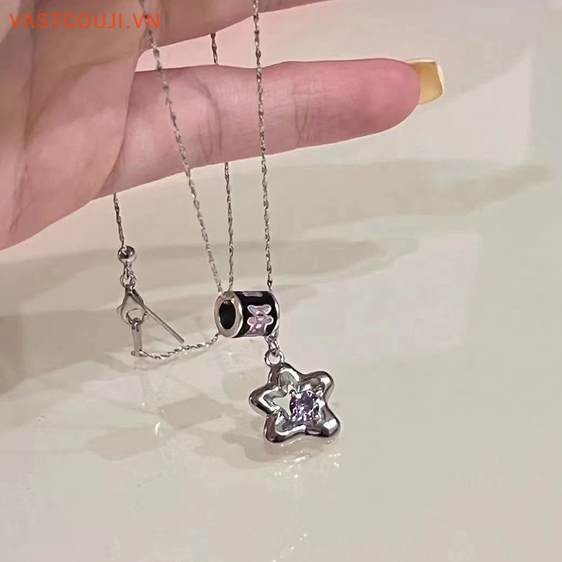 Vòng cổ Bạc Mặt Ngôi Sao Nhỏ Đơn Giản Thời Trang Cho Nữ