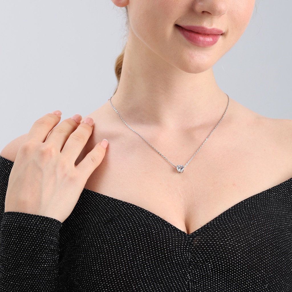 1 Vòng cổ Mặt Trái Tim Đính Đá Zircon Thời Trang