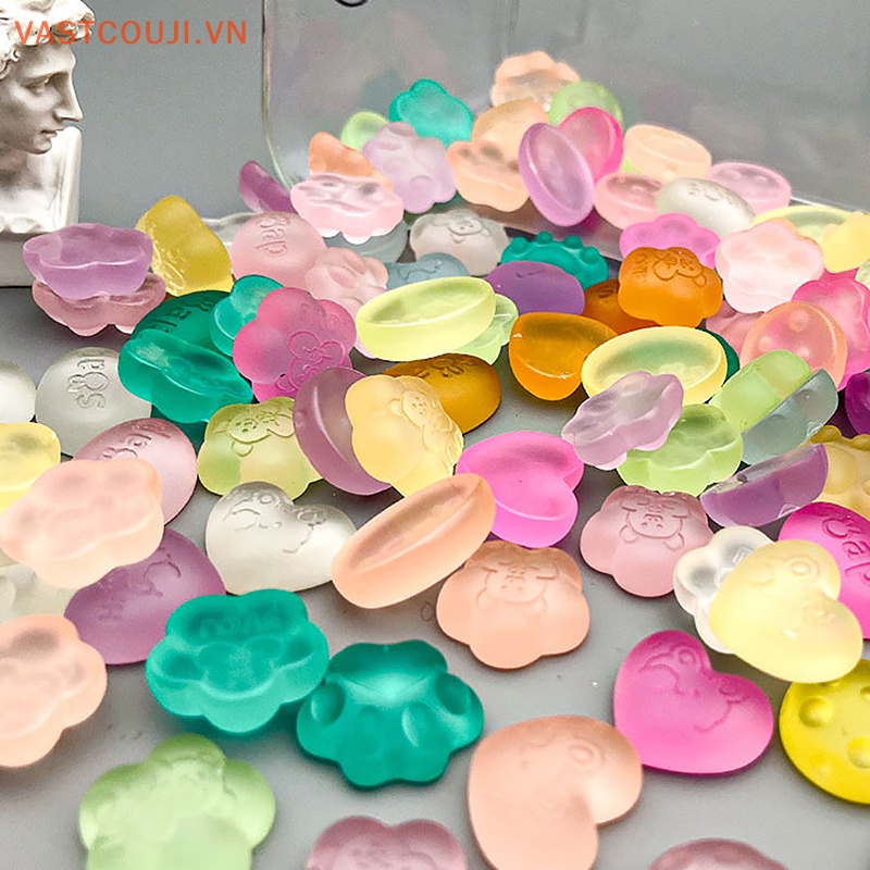 Set 10 Kẹp Tóc Mini Bằng Resin Dễ Thương DIY