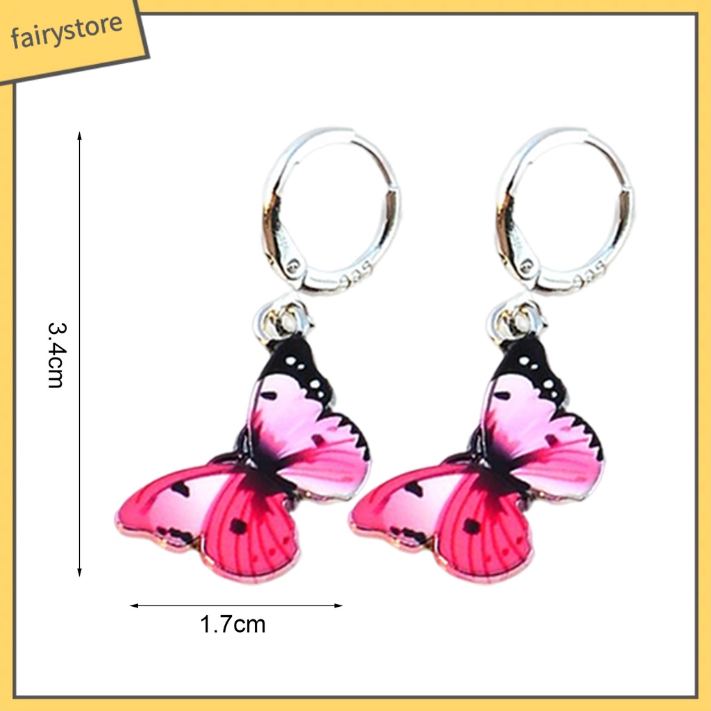 1 Đôi Bông Tai Hình Con Bướm Tinh Tế Chất Lượng Cao Dành Cho Nữ