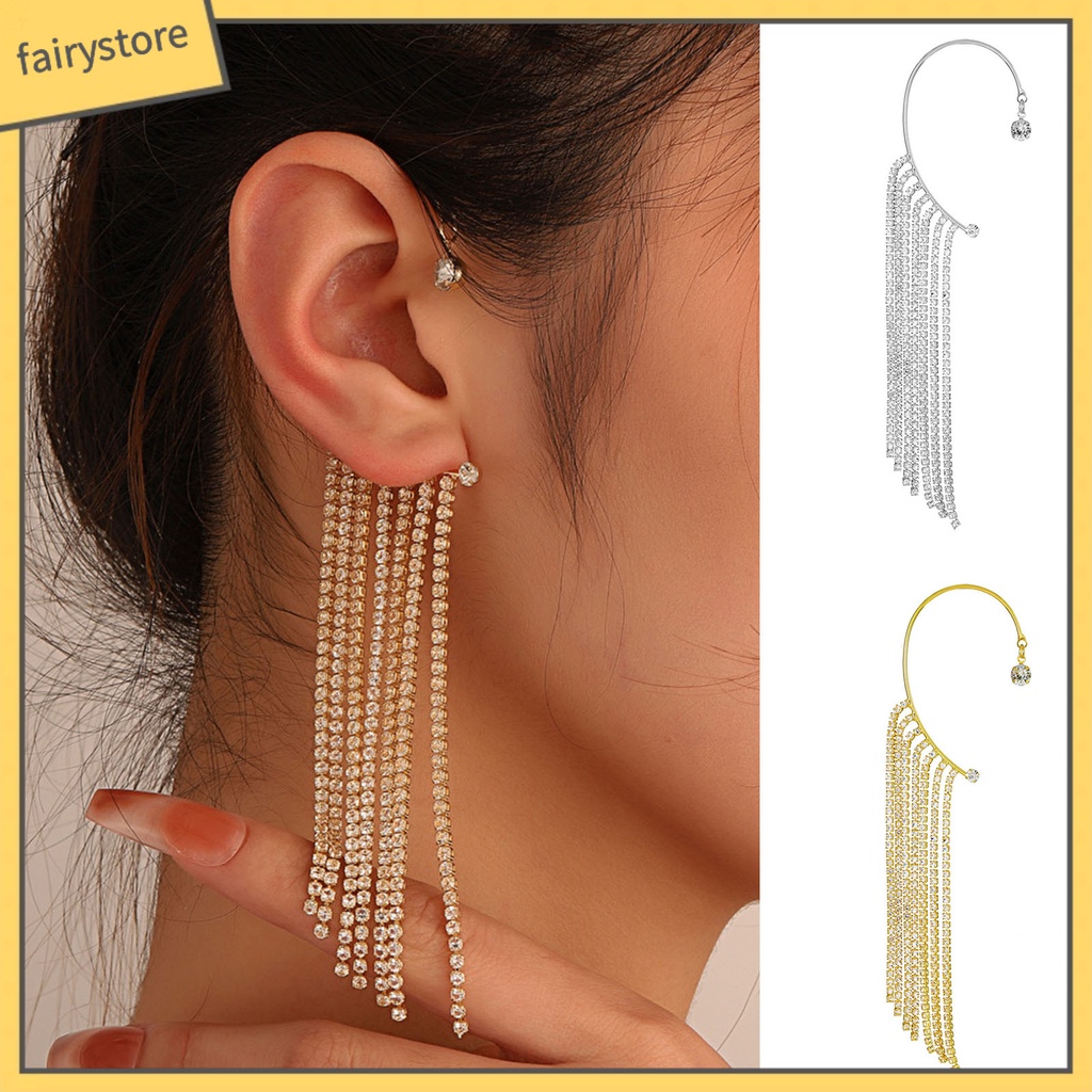 1 Khuyên Kẹp Vành Tai Hình Chữ C Dát Dát Đá Cho Cuộc Sống Hàng Ngày