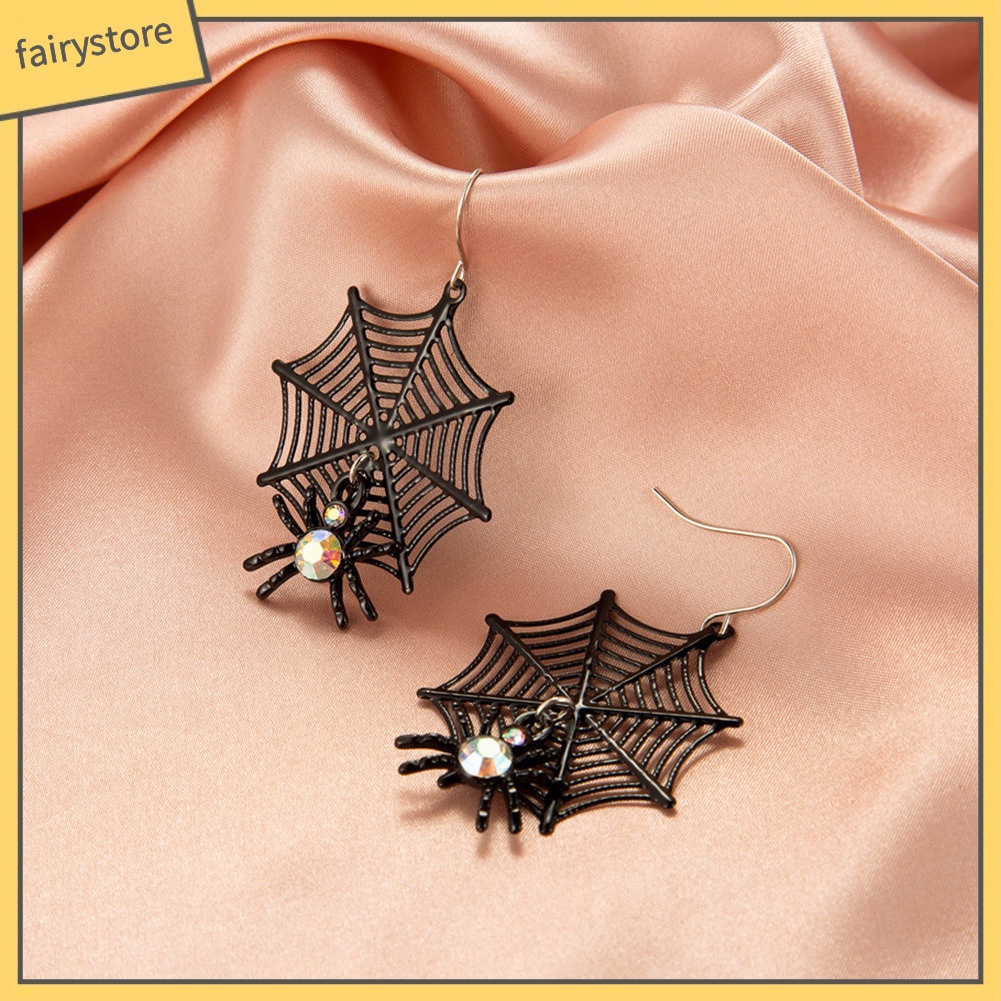 [FRO] Khuyên Tai Hình Đầu Lâu Nhện Đầu Lâu Phong Cách Gothic Halloween Vui Nhộn Cho Nữ