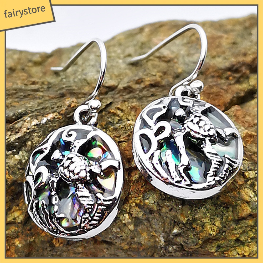 Bông Tai Móc Treo Hình Rùa Biển / Vỏ Sò Tròn Sáng Tạo Cho Nữ