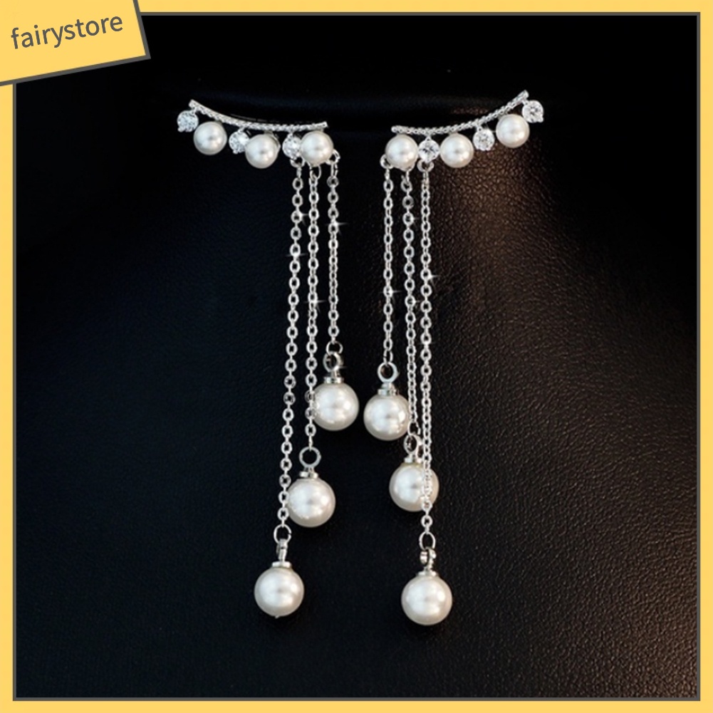 Dây Xích Tua Rua Đính Ngọc Trai Nhân Tạo Trang Trí Đa Ứng Dụng Cho Nữ