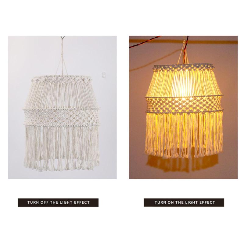 1 Vỏ Bọc Đèn Macrame Phong Cách Bohemian Trang Trí Nhà Cửa / Tiệc Cưới