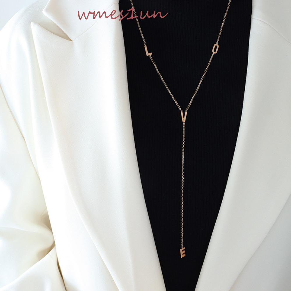 Vòng cổ Dáng Dài Phong Cách Hàn Quốc Sang Trọng WMES15H Dành Cho Nữ