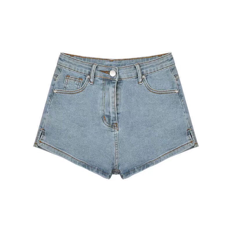 Quần Short denim Dáng Chữ a Lưng Cao Xẻ Tà Phong Cách Mới Cho Nữ