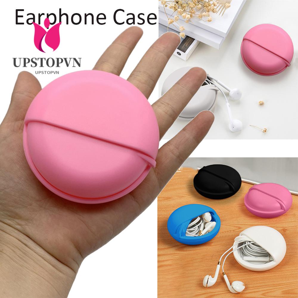 Hộp Đựng Dây Cáp Dữ Liệu / Tai Nghe Hình Tròn Bằng ABS Bỏ Túi Tiện Dụng