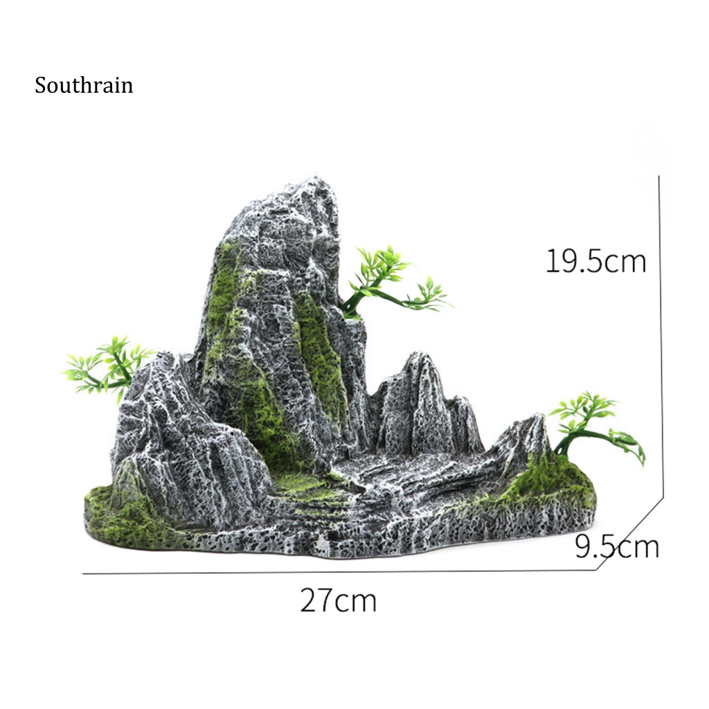 Hòn Non Bộ Bằng Đá Resin Thủ Công Sáng Tạo Trang Trí Bể Cá