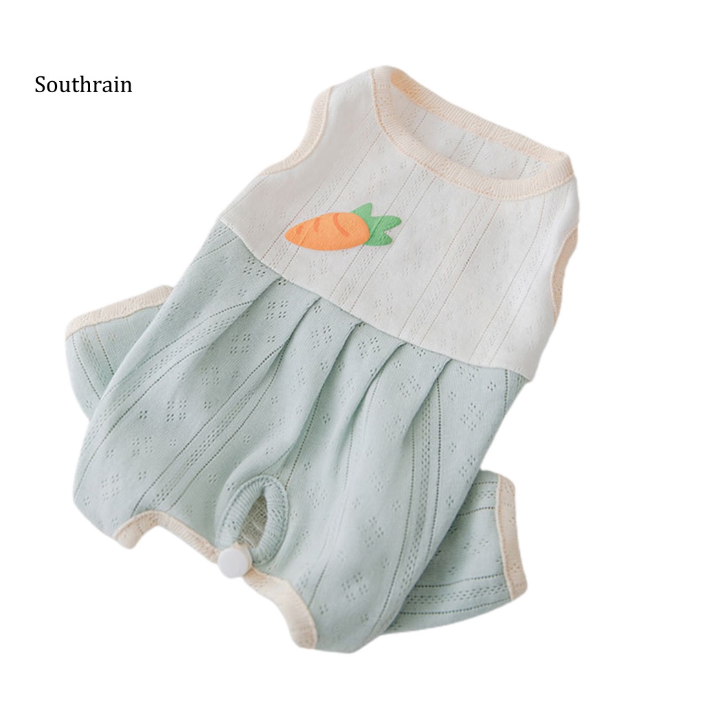 So Bộ Đồ Ngủ Liền Thân Giữ Ấm Bốn Chân Thoáng Khí Phong Cách Đơn Giản Cho Cún Cưng