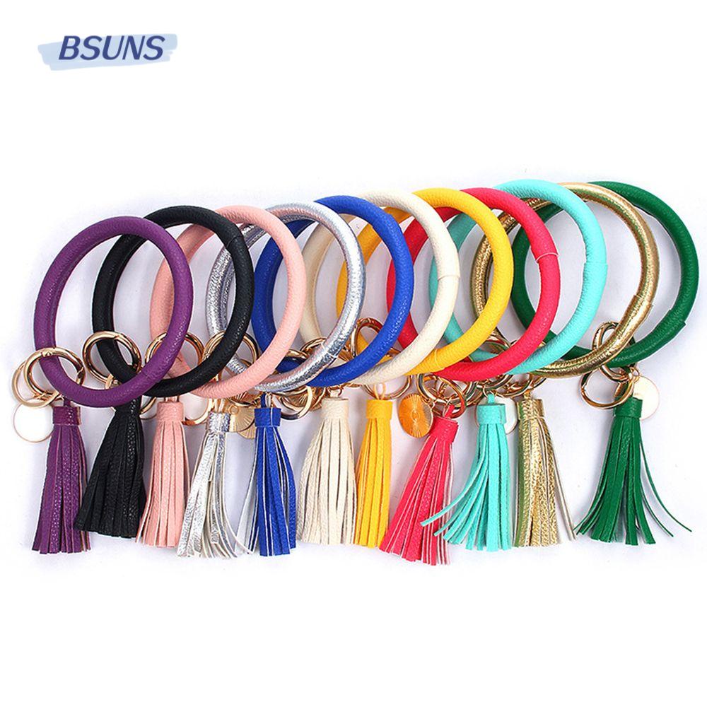 Vòng Tay Da PU Nhiều Lớp Đính Mặt Hình Chữ O Phong Cách Boho