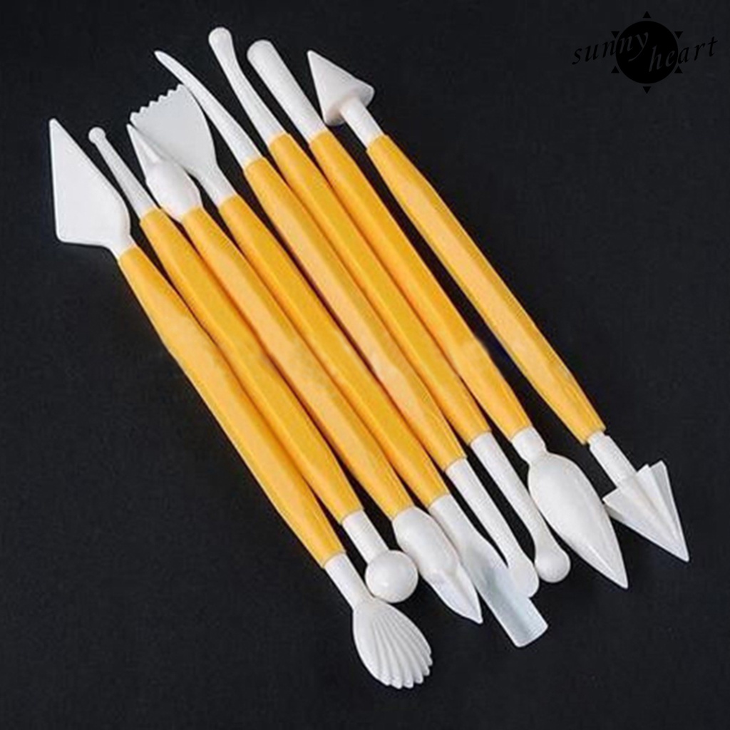 Set 8 Dụng Cụ Tạo Hình Kẹo Hai Đầu Bằng Nhựa Dễ Sử Dụng