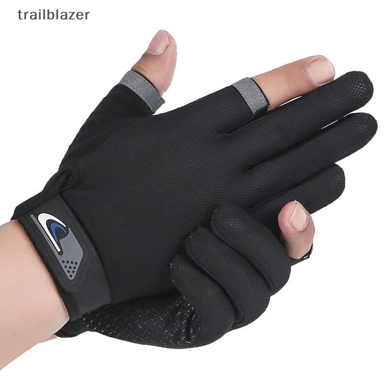 Găng Tay Chống Nắng Chống Trượt Hai Ngón Hỗ Trợ Chạm Cảm Ứng Thoáng Khí Cho Nam Nữ UIO