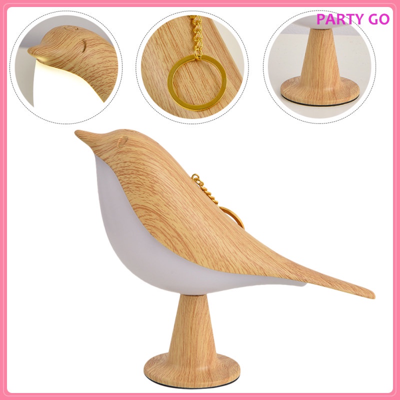 Đèn Ngủ Không Dây Bằng Gỗ Abs 21.5X15X6CM Có Thể Điều Chỉnh Độ Sáng