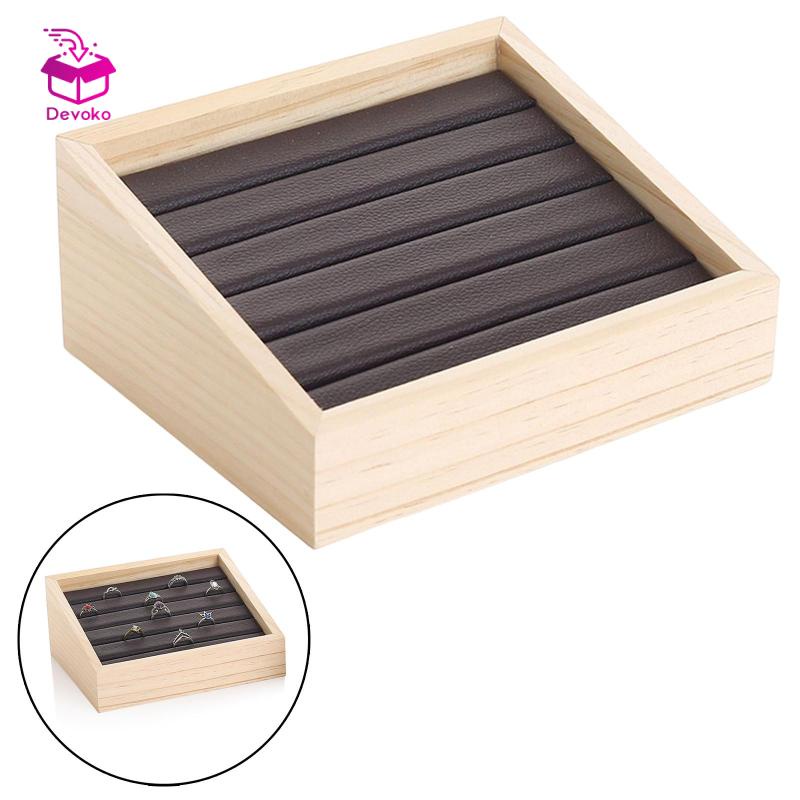 Giá Đỡ Trưng Bày Trang Sức Bằng Da PU Màu Nâu Cho Nữ Tachiuwa4