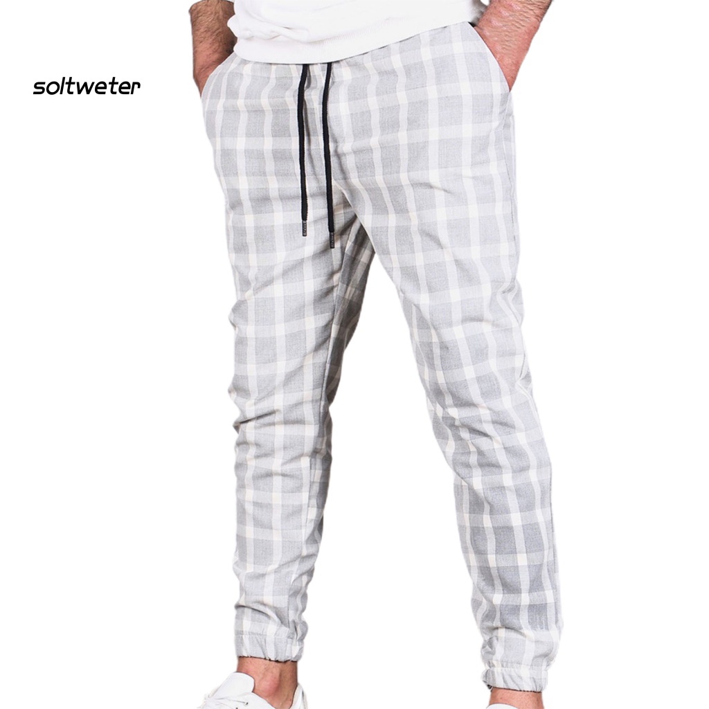 Quần Dài Họa Tiết Sọc Caro Phong Cách Vintage Thời Trang Mùa Thu