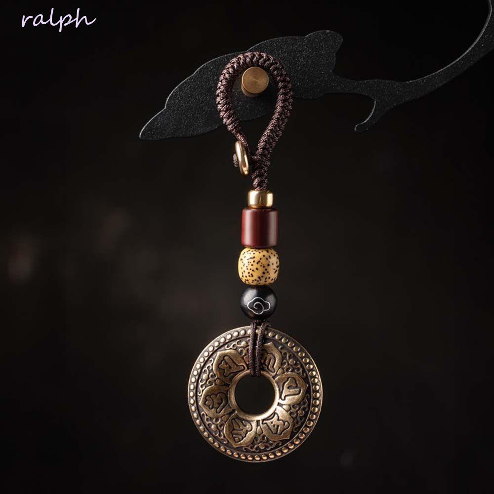 Vòng Nhẫn May Mắn Bằng Đồng Thau Treo Chìa Khóa Xe Hơi