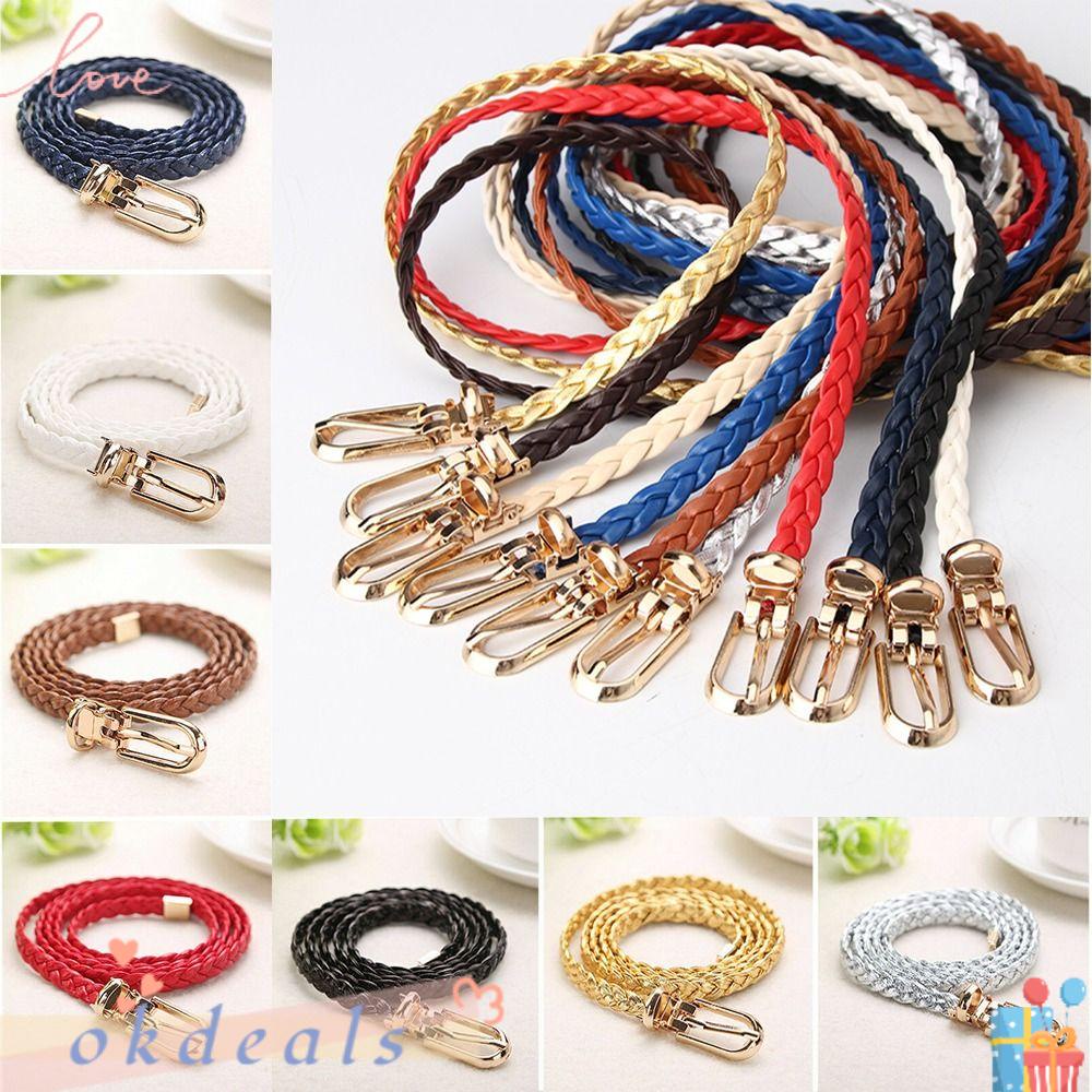 Thắt Lưng Bện Dây Mảnh Thời Trang Cho Nữ