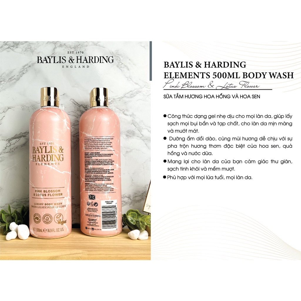 Sữa tắm cao cấp Baylis & Harding Body Wash 500ml