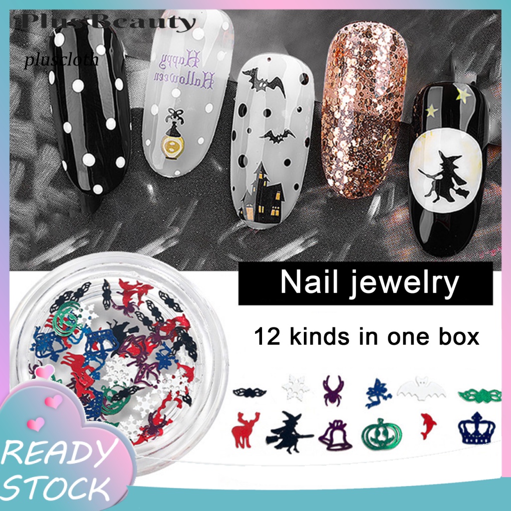 1 Hộp Sticker Dán Móng Tay Nghệ Thuật Chủ Đề Halloween