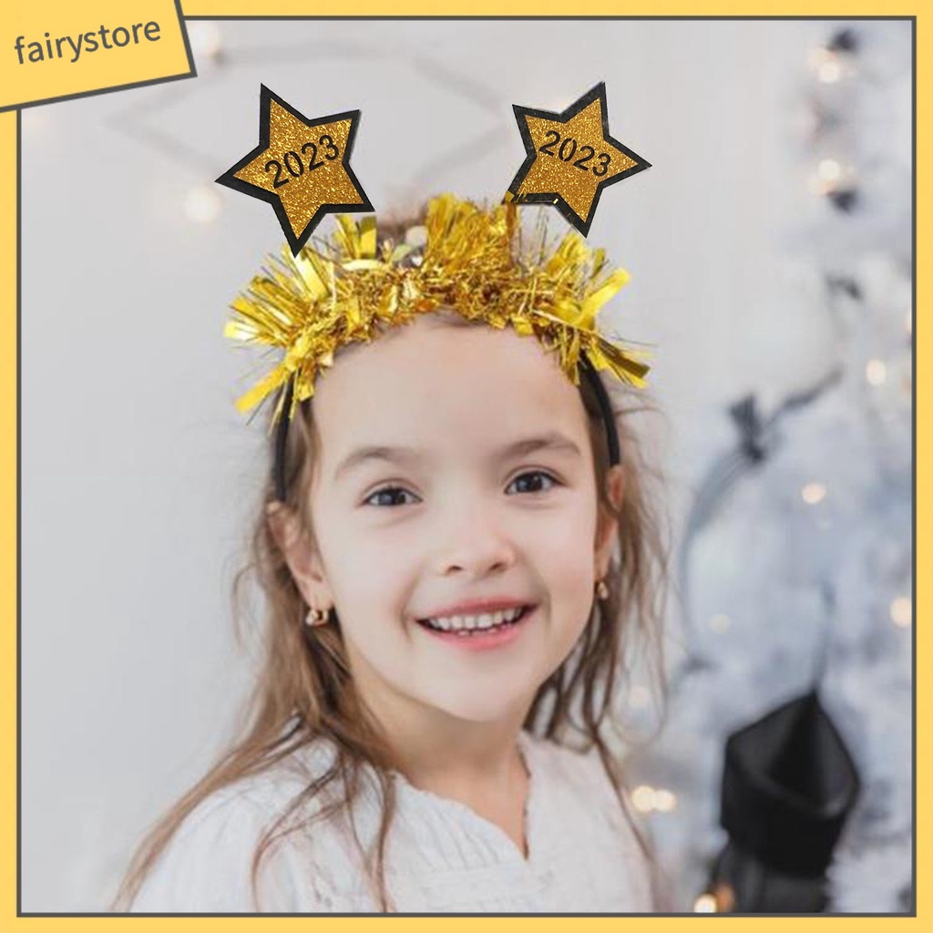 [FRO] Băng Đô Đính Ngôi Sao Lấp Lánh Màu Sắc Tươi Sáng Dễ Phối Đồ Trang Trí Tiệc Mừng Năm Mới Cho Nữ