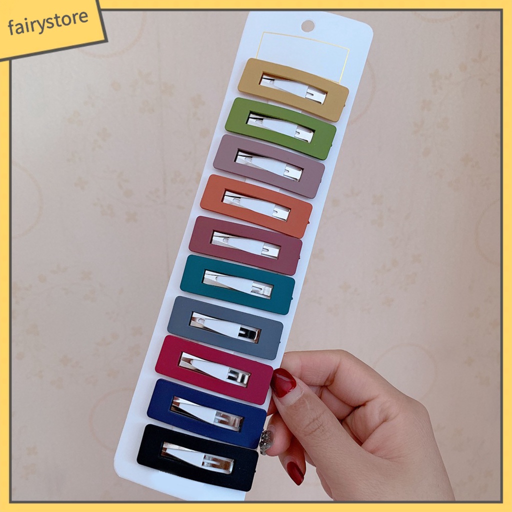 Set 10 Kẹp Tóc Acrylic Phong Cách Hàn Quốc Cho Nữ