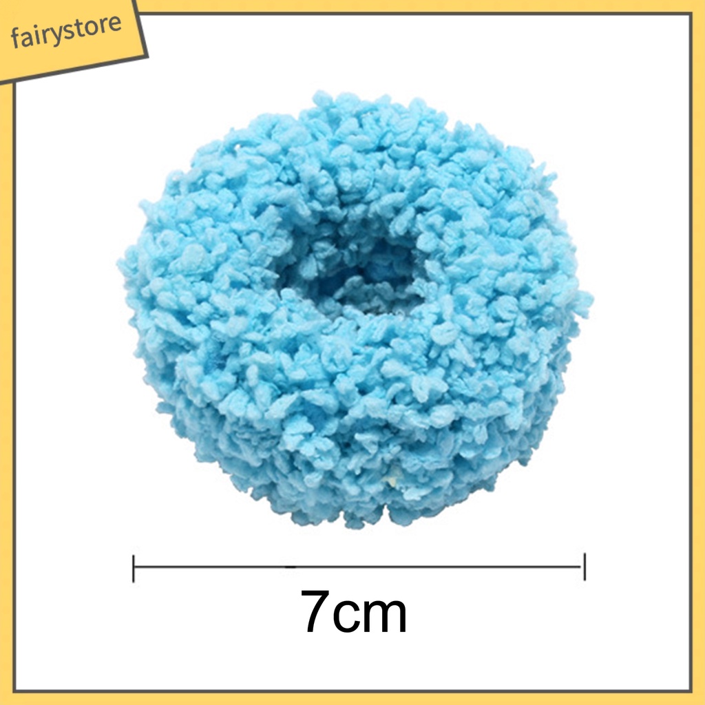 Dây Cột Tóc Màu Trơn Dày Dặn Mềm Mại Co Giãn Tốt Tiện Dụng Cho Nữ