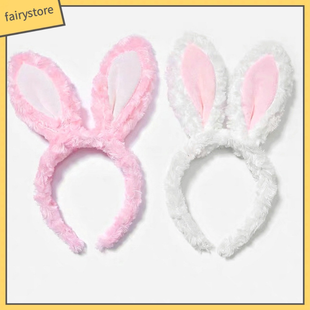 Băng Đô Cài Tóc Tai Thỏ Hoạt Hình Không Trượt Cho Nữ