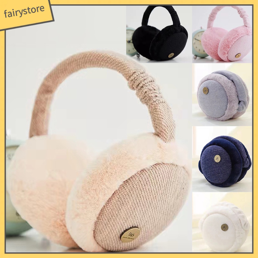 Chụp Tai Giữ Ấm Dày Dặn Thoải Mái Chống Gió Chống Trượt Màu Sắc Tương Phản Có Thể Gập Lại Dành Cho Nam Nữ