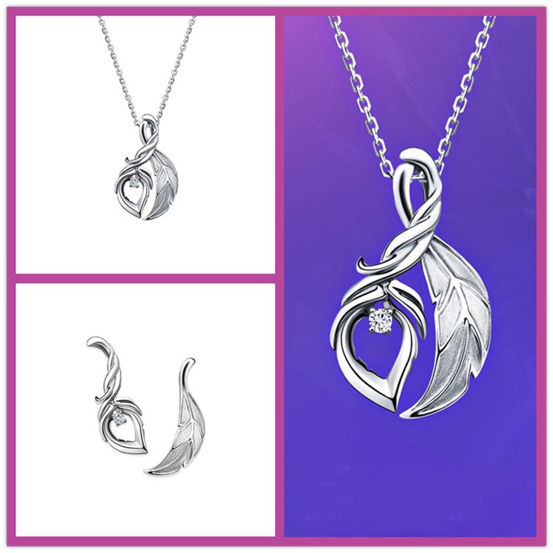 Vòng cổ Mặt Tròn In Hình Game Liên Minh Huyền Thoại Rakan Xayah Cho Cặp Đôi