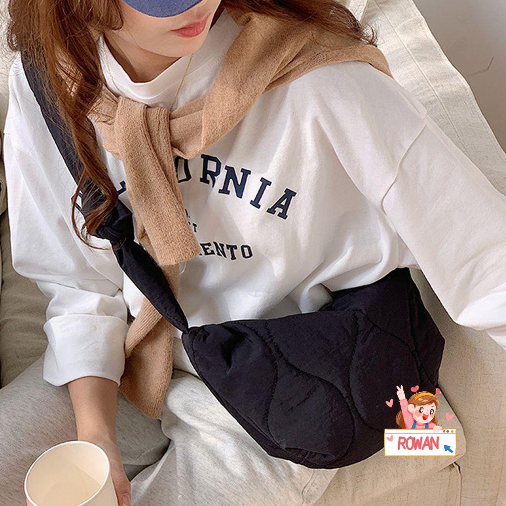 Túi Kẹp Nách Vải Cotton Họa Tiết Sọc Caro Ấm Áp Sức Chứa Lớn