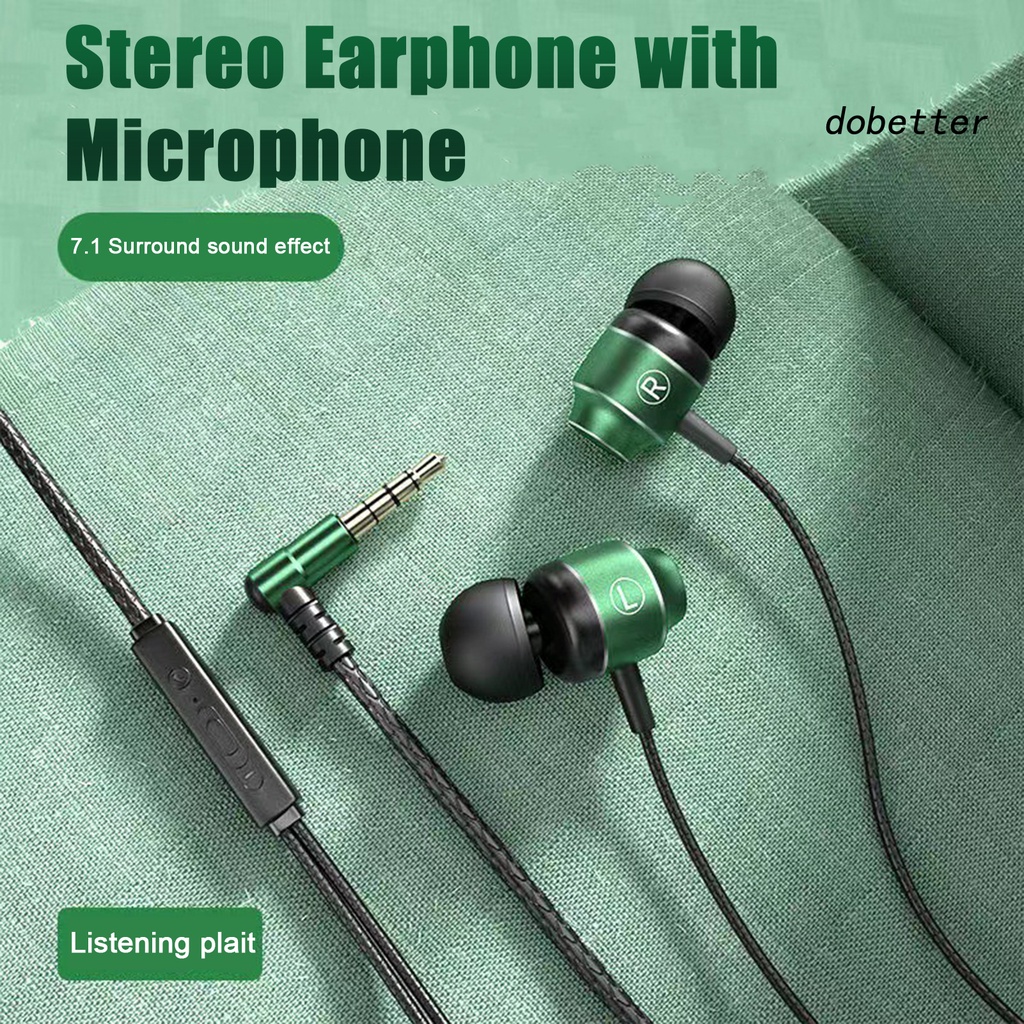 Tai Nghe Nhét Tai Jack 3.5mm Bằng Kim Loại Có Thể Điều Chỉnh Âm Lượng Kèm Micro Tiện Dụng