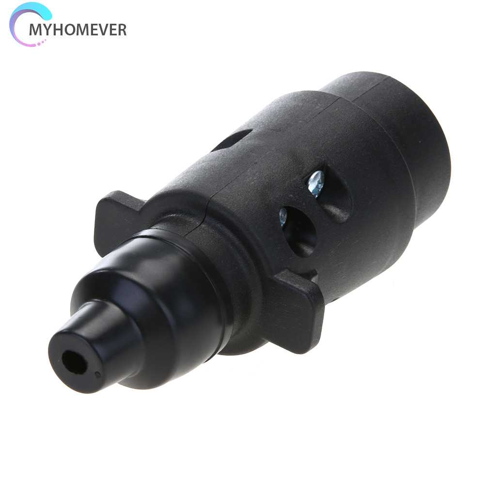 Phích Cắm Nối RV 7 Chiều 12V Hình Tròn Bằng Nhựa Màu Đen