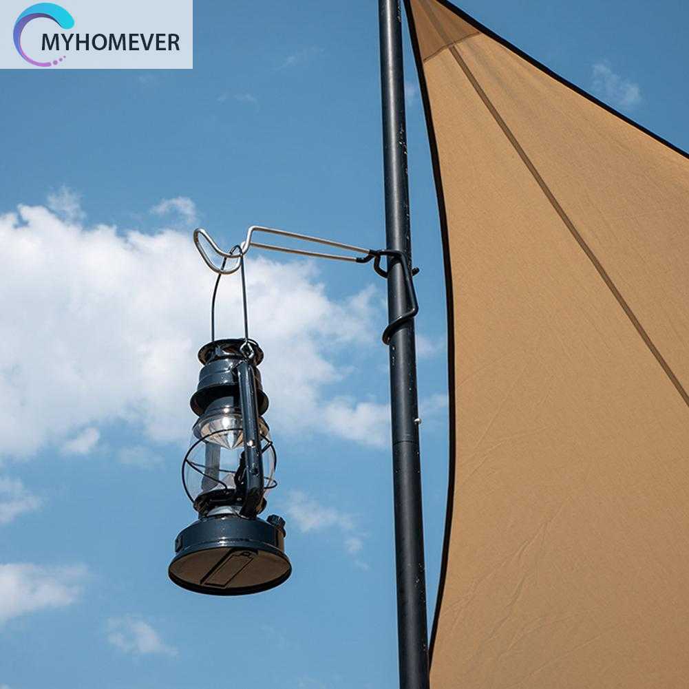 Móc Treo Đèn Cắm Trại Bằng Hợp Kim Nhôm Màu Đen