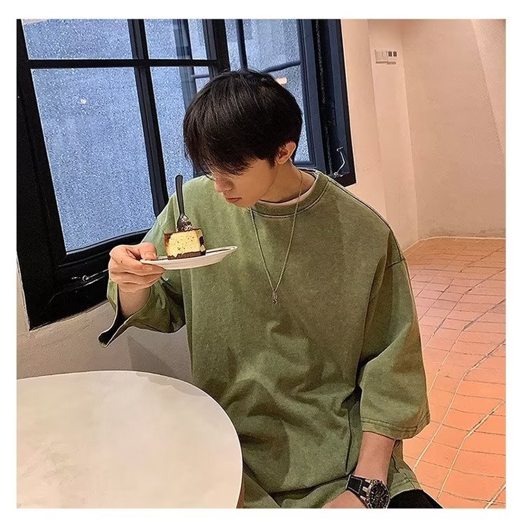 Áo Thun Ngắn Tay Thời Trang Mùa Hè Retro Mỹ Dành Cho Nam