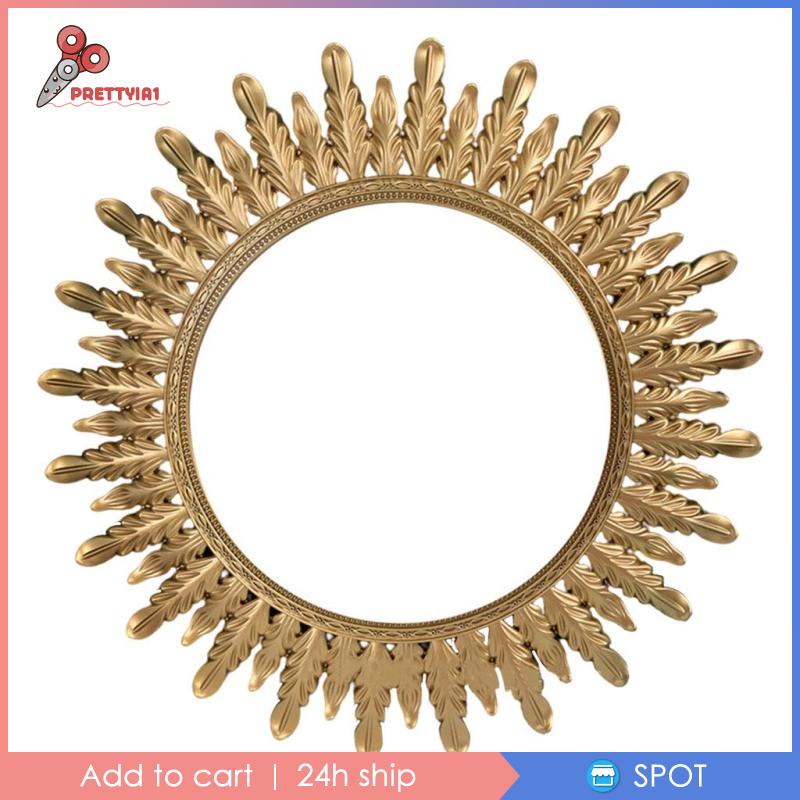 Gương Treo Tường Kèm Dây Xích Vàng Prettyia1 Dùng Trang Trí Nhà Tắm / Phòng Ngủ